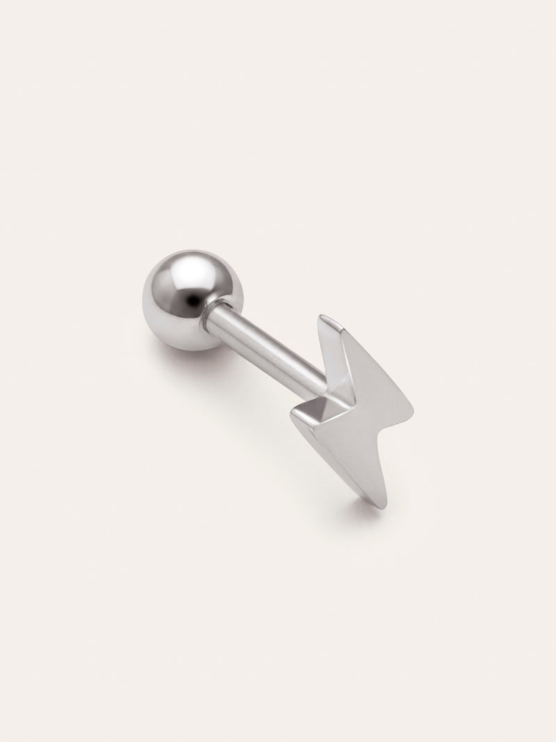 Single Earring Lightning Steel