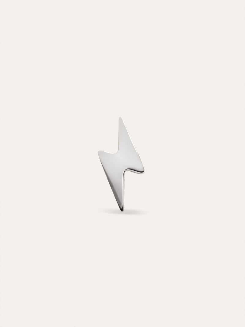 Single Earring Lightning Steel