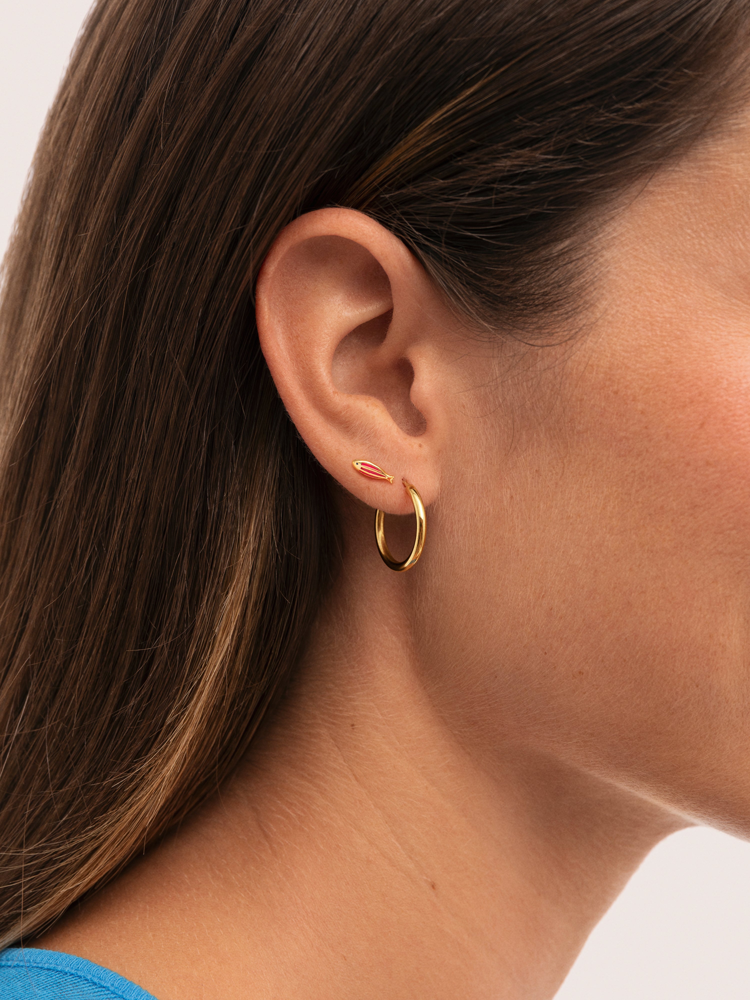Single Earring Salina Gold Plated