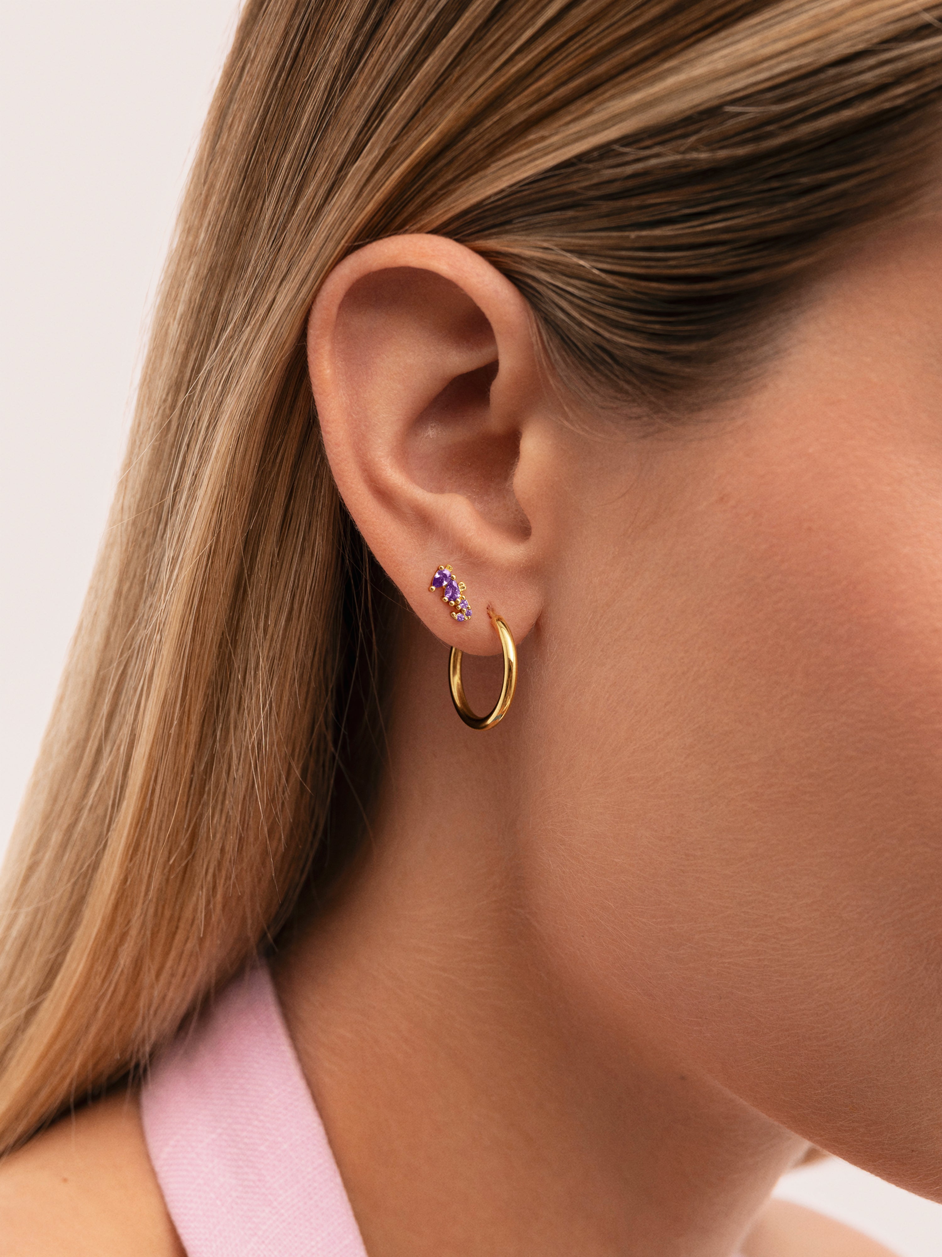 Single Earring Sea Seahorse Gold Plated