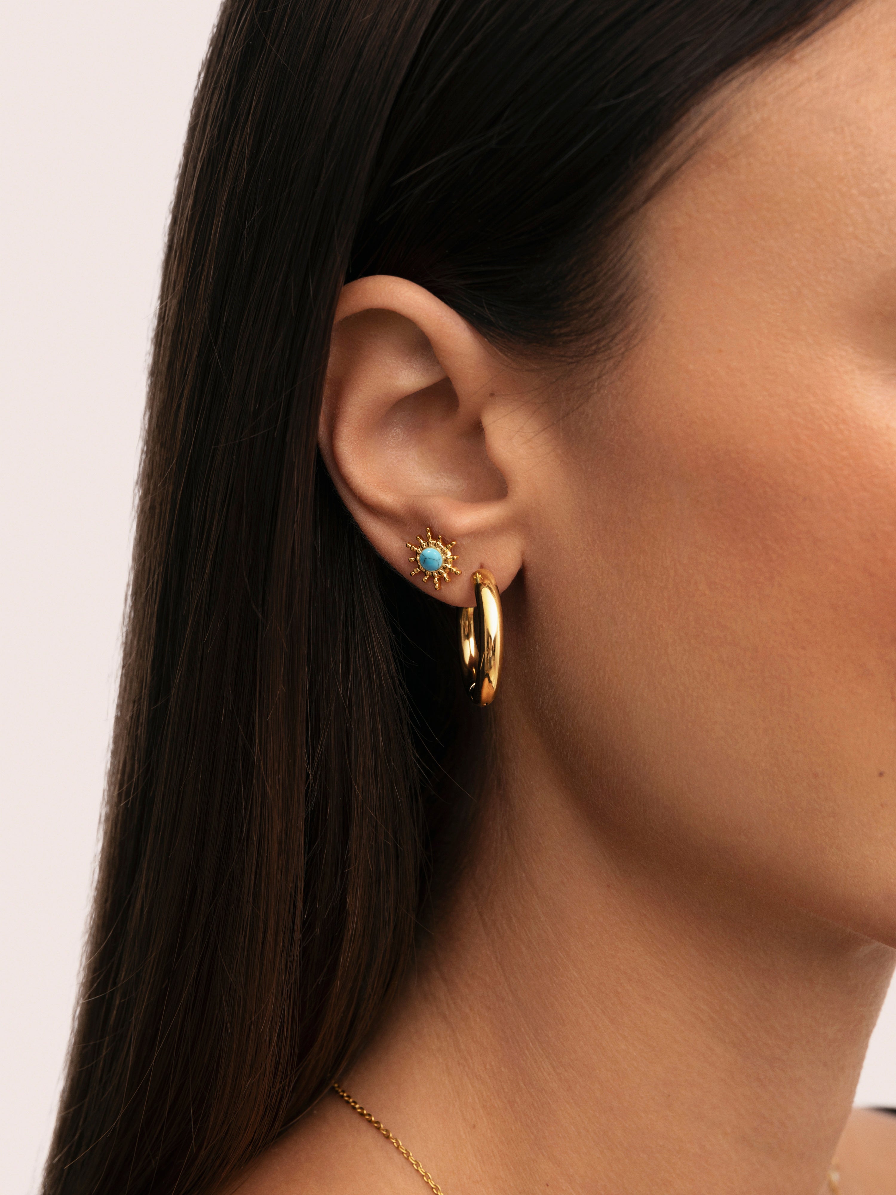 Solea Stainless Steel Gold Single Earring