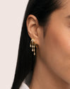 Pendiente Suelto Triple Drip Baño Oro