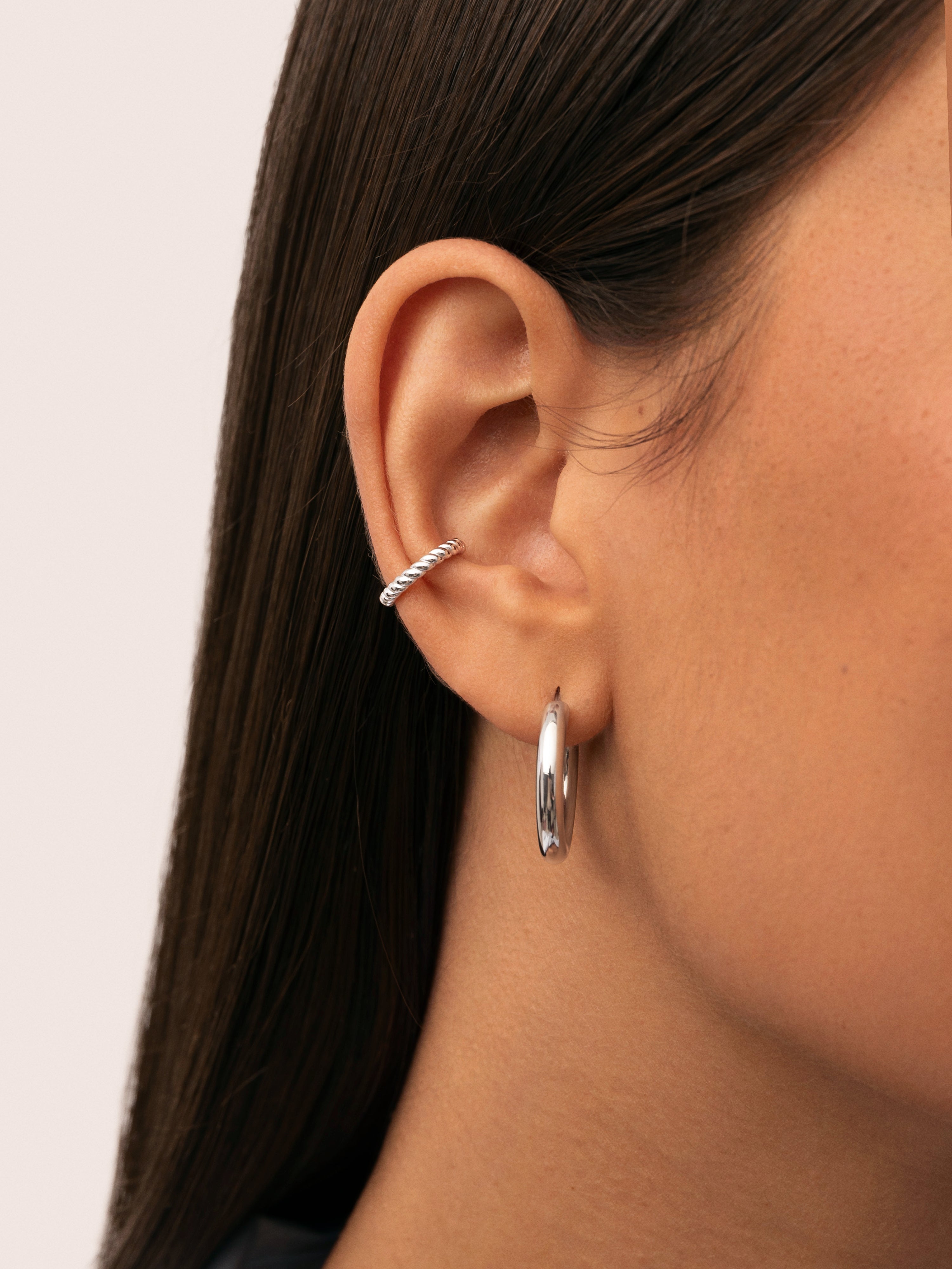 Pendiente Suelto Ear Cuff Tressia Plata