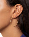 Maria L Gold Hoop Earrings