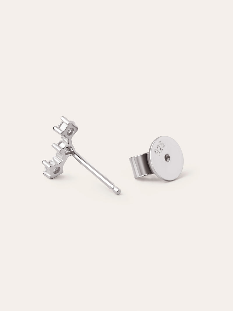 Triple Spark Einzelner Ohrring Silber