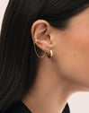 Boucle d'oreille seule Zoé plaquée or