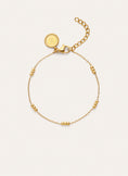 Triple Dots Armband van Staal met Goudlaag
