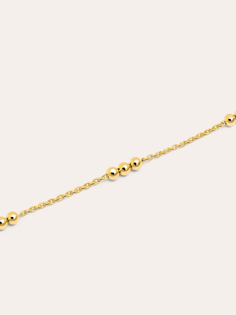 Bracelet Triple Dots Argent Plaqué Or