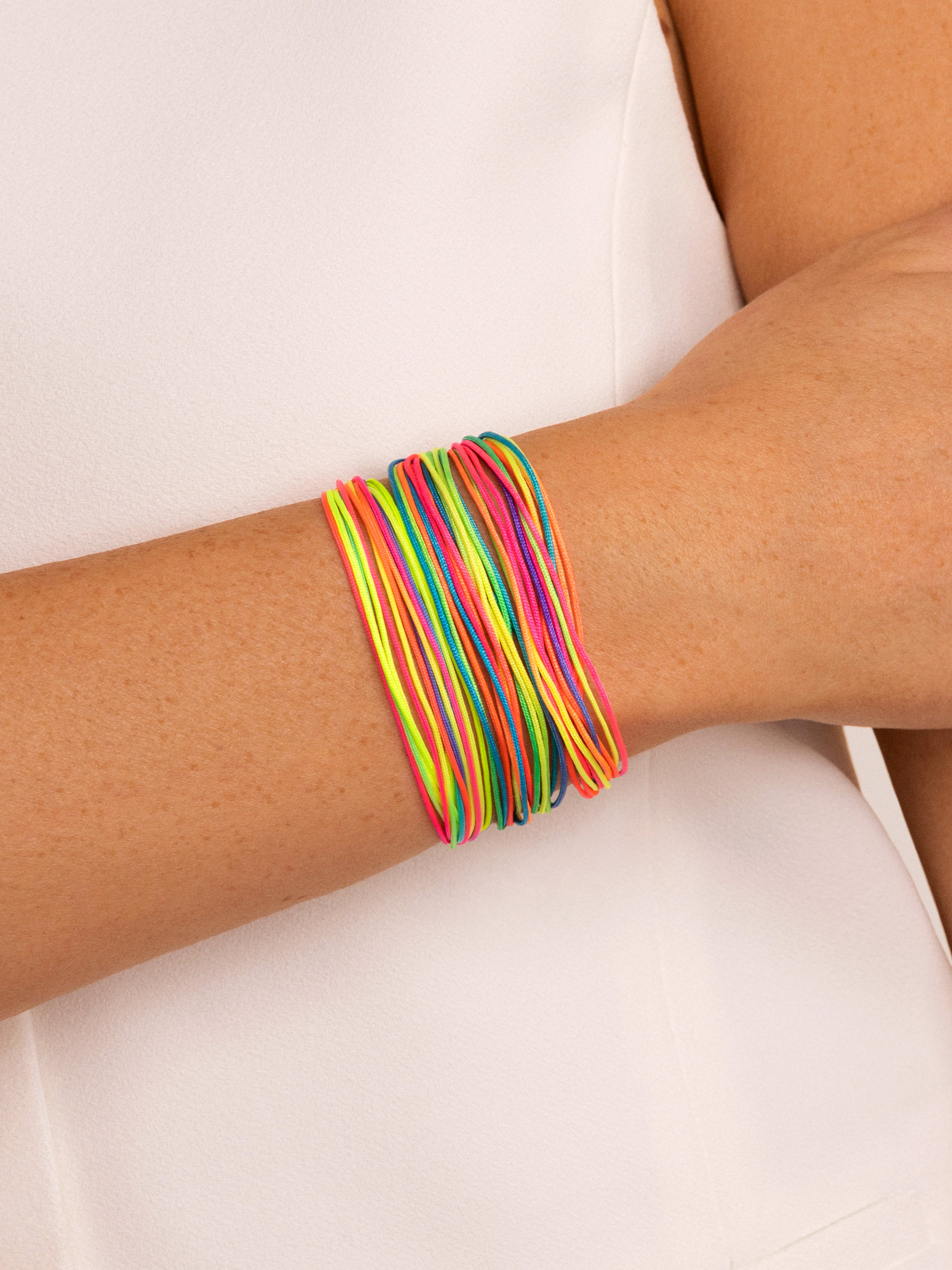 Pack 3 Pulseras Neon Rainbow Fruits Acero