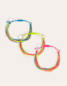 Pack 3 Pulseras Neon Rainbow Fruits Acero