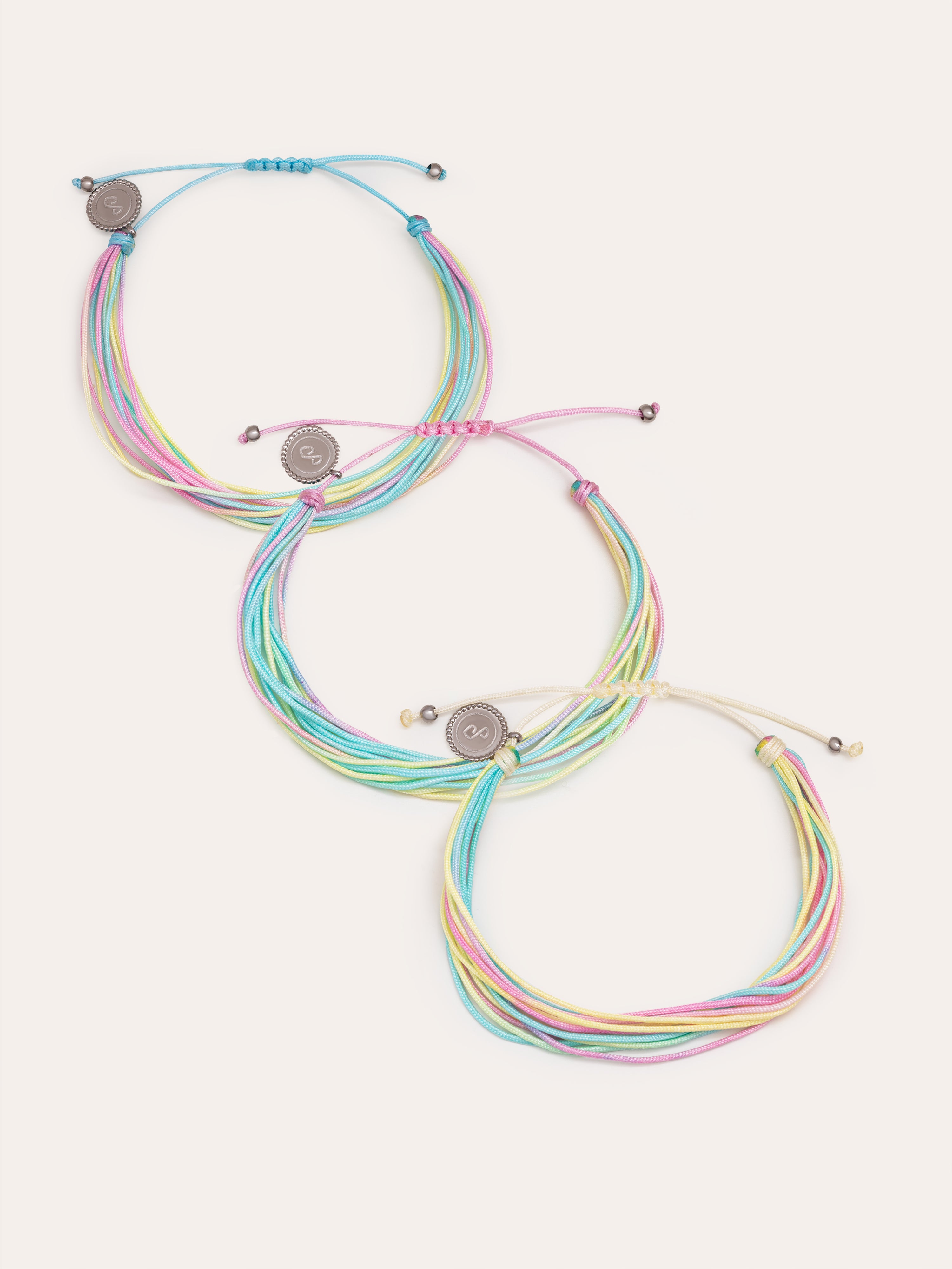 Pack 3 Pulseras Pastel Rainbow Acero