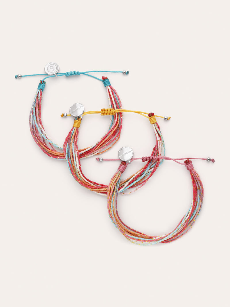 Pack 3 Pulseras Rainbow Spark Acero