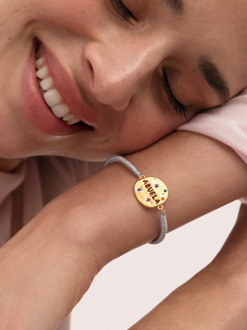 Pulseira Abuela Colors Banho de Ouro