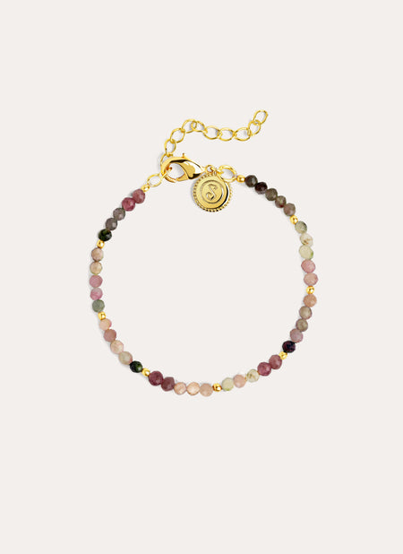 Altea Dots Tourmaline Syra Stainless Steel Gold Bracelet