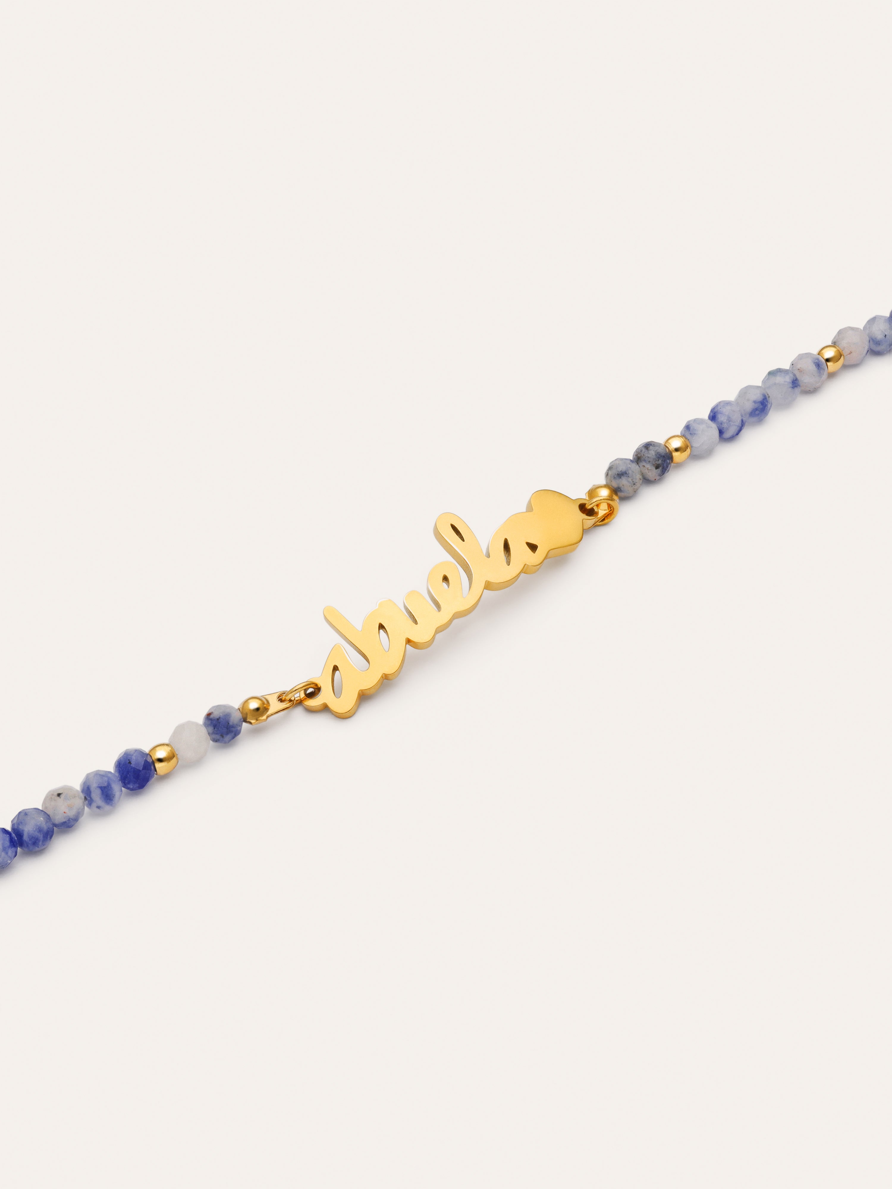 Abuela Heart Cianita Stainless Steel Gold Bracelet