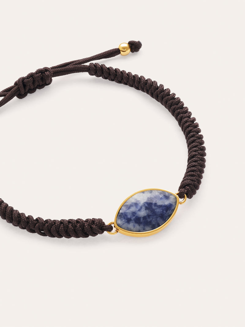 Alma Amulet-armband van staal met 18-karaats vergulding