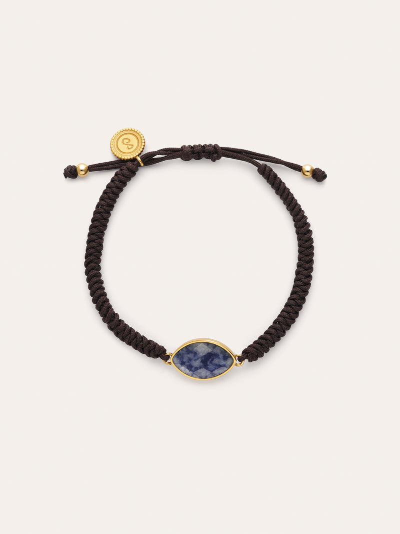 Alma Amulet-armband van staal met 18-karaats vergulding