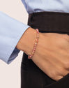 Pulsera Amulet Rodocrosita Acero Baño Oro