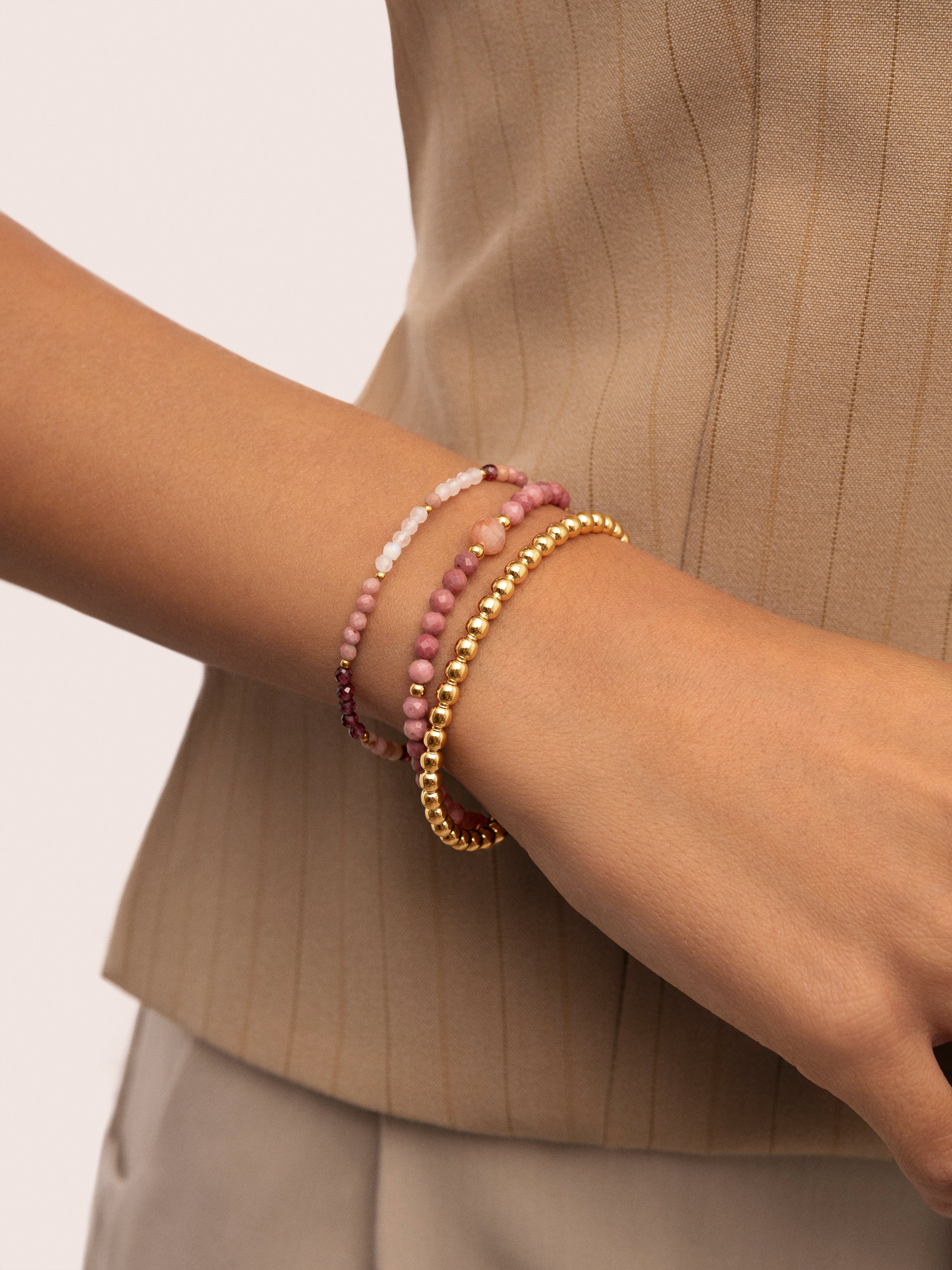 Pulsera Altea Dots Syra Rose Acero Baño Oro