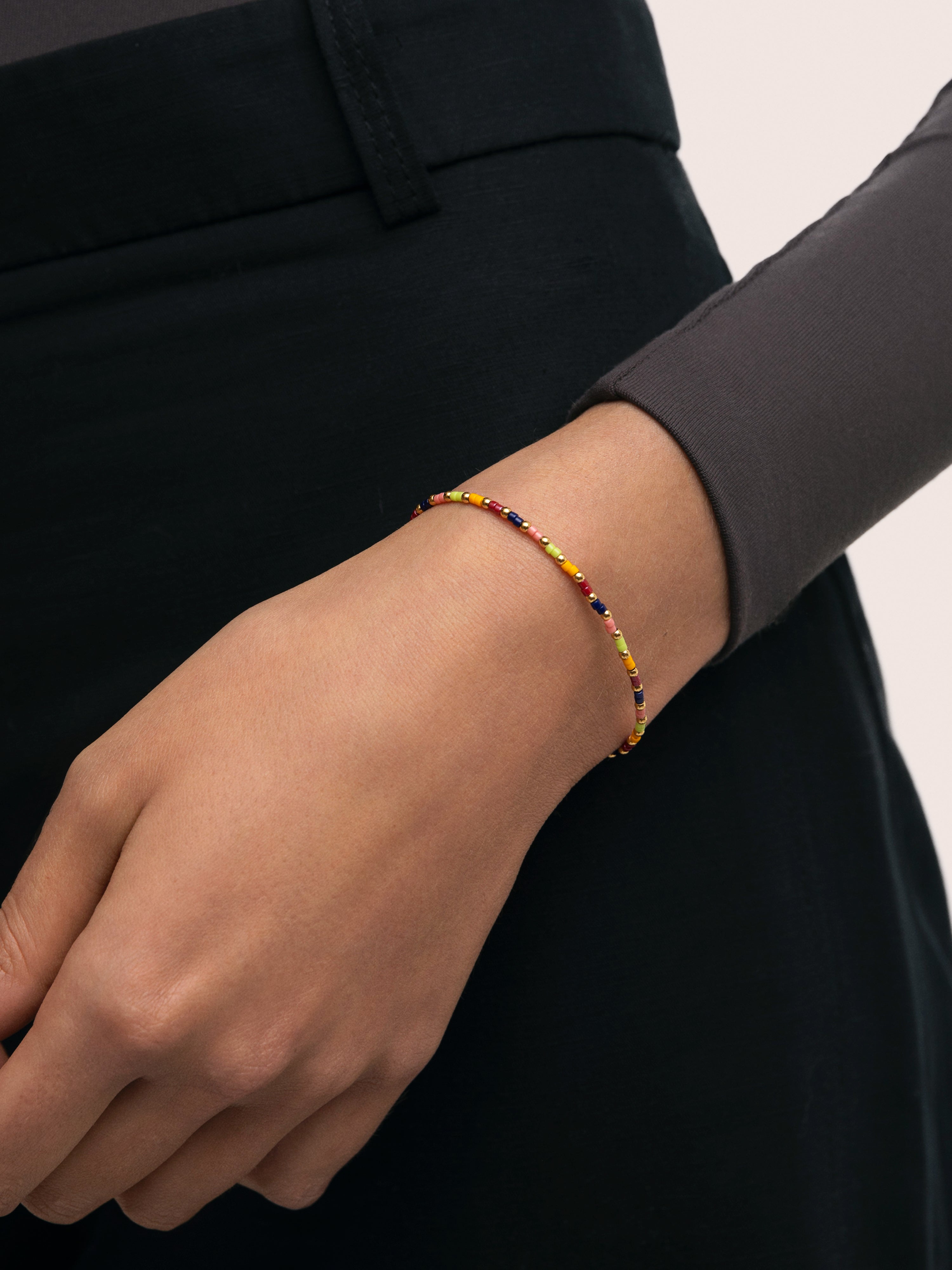 Pulsera Áura Colors Acero Baño Oro