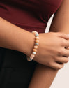 Ambar Stones Stainless Steel Gold Bracelet