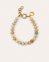 Ambar Stones Stainless Steel Gold Bracelet