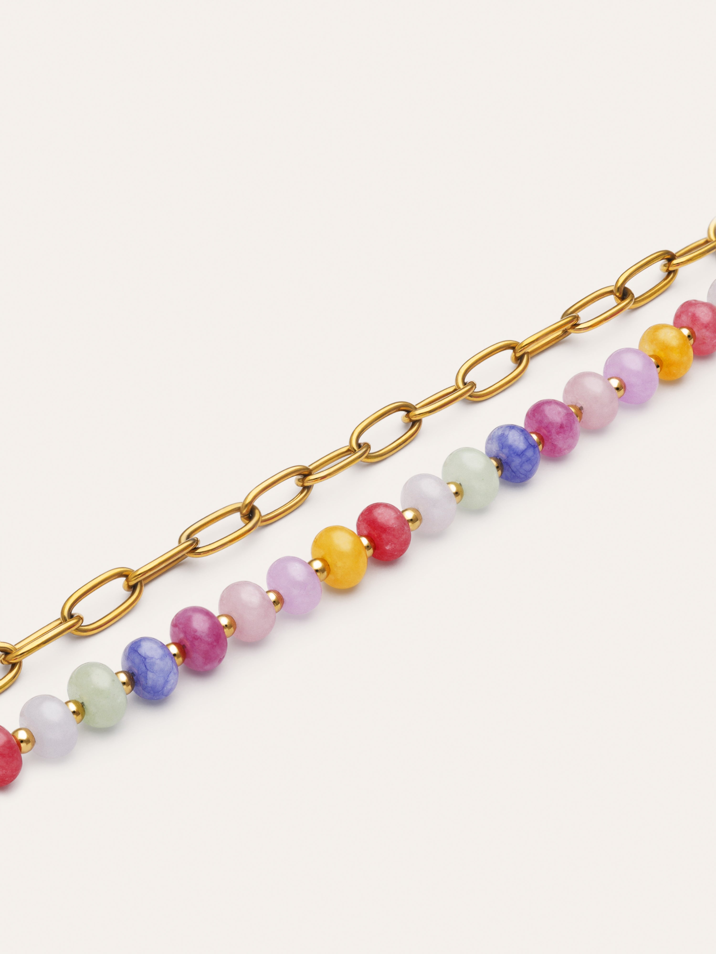 Bracelet Bali Chic Stones Acier Plaqué Or