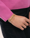Bracelet Single Letter en Acier plaqué or - vista 4