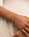 Pulsera Big Cord Acero Baño Oro