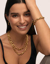 Collar Big Link Acero Baño Oro