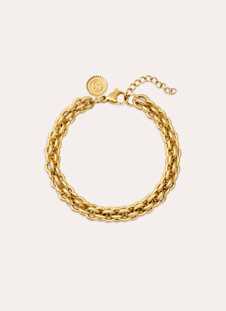 Big Rope Stainless Steel Gold Bracelet