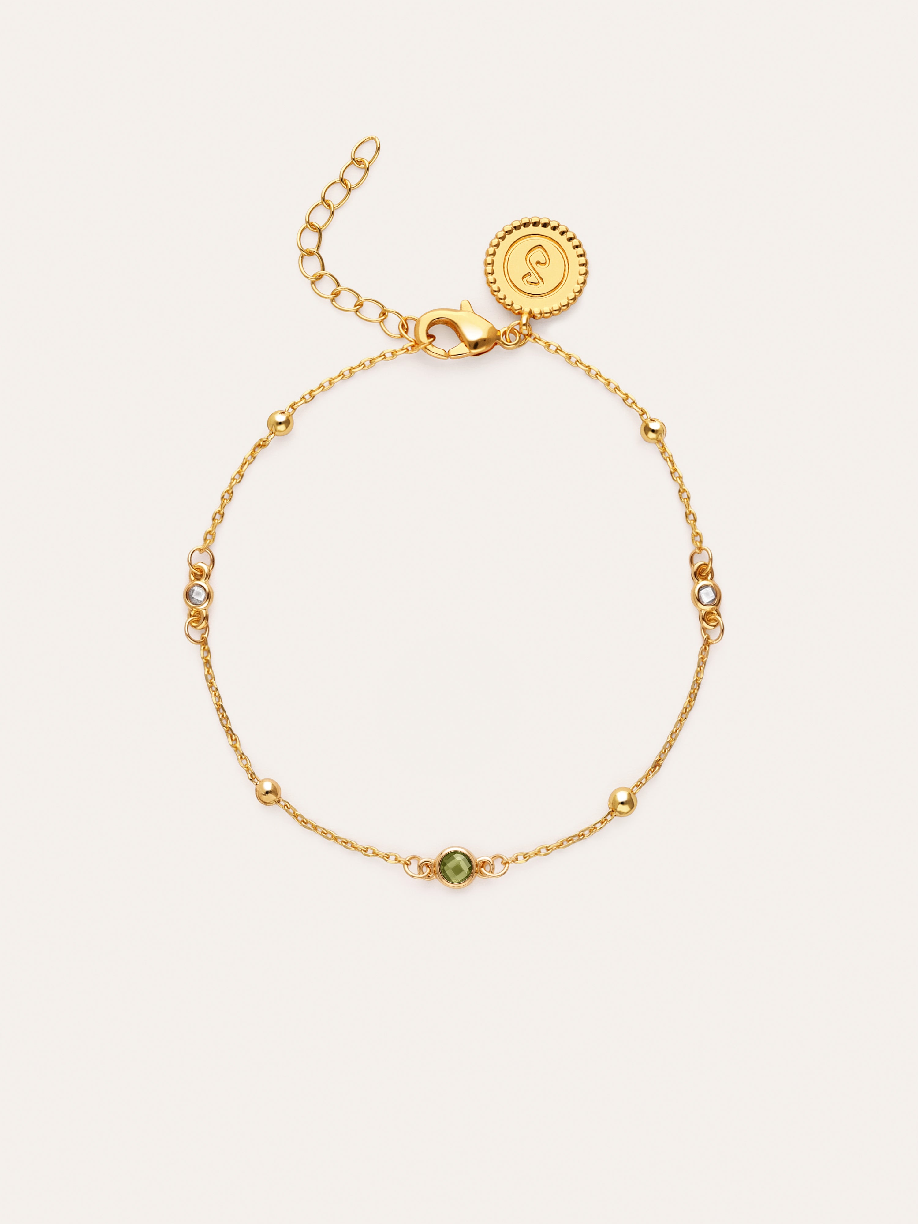 Birthstone-armband met vergulding in 18-karaats goud