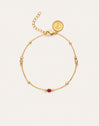 Birthstone-armband met vergulding in 18-karaats goud