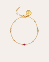 Birthstone-armband met vergulding in 18-karaats goud
