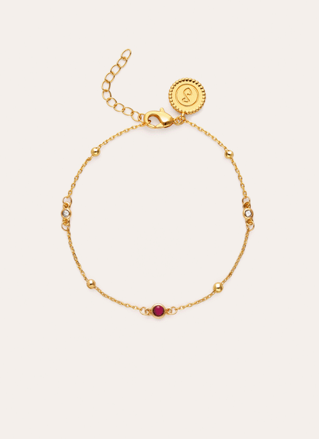 Birthstone-armband met vergulding in 18-karaats goud