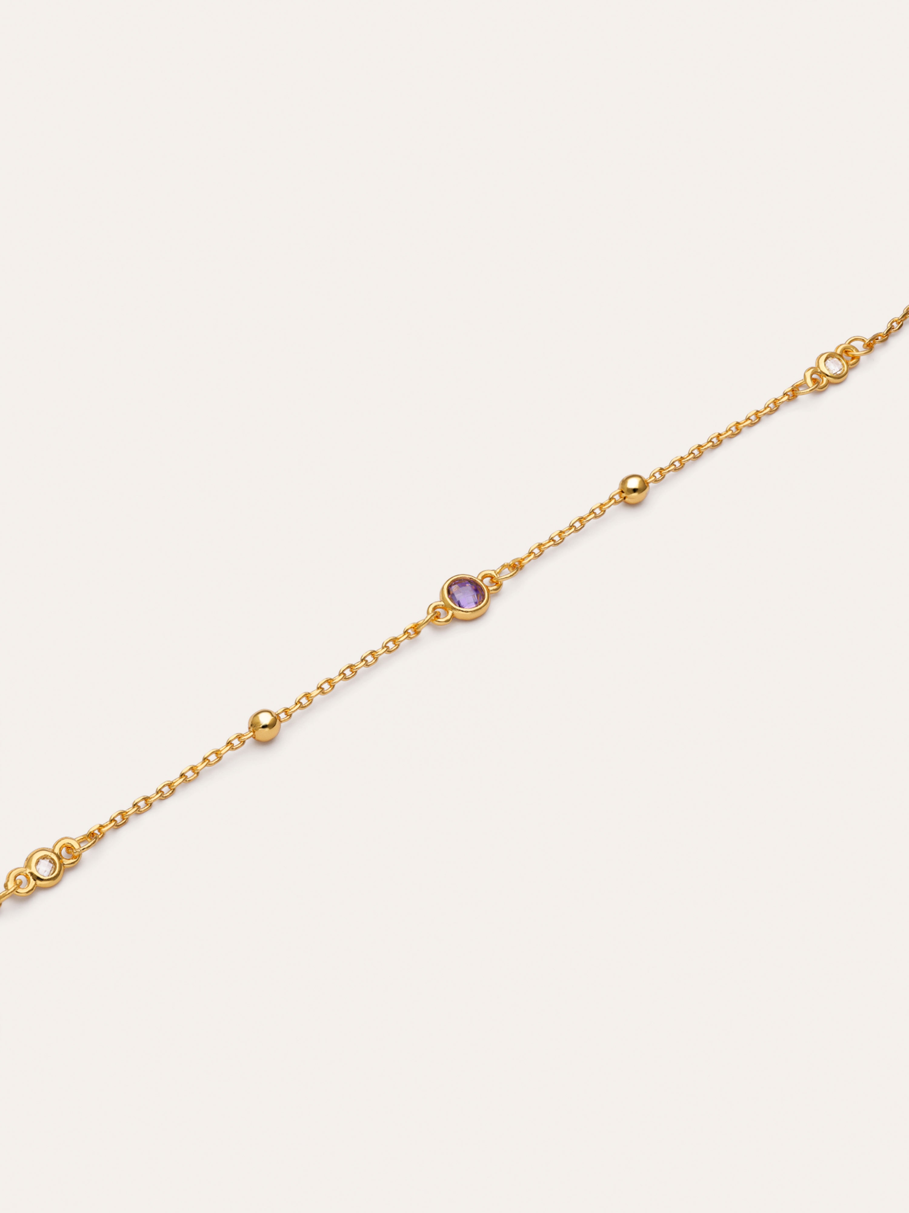 Birthstone-armband met vergulding in 18-karaats goud