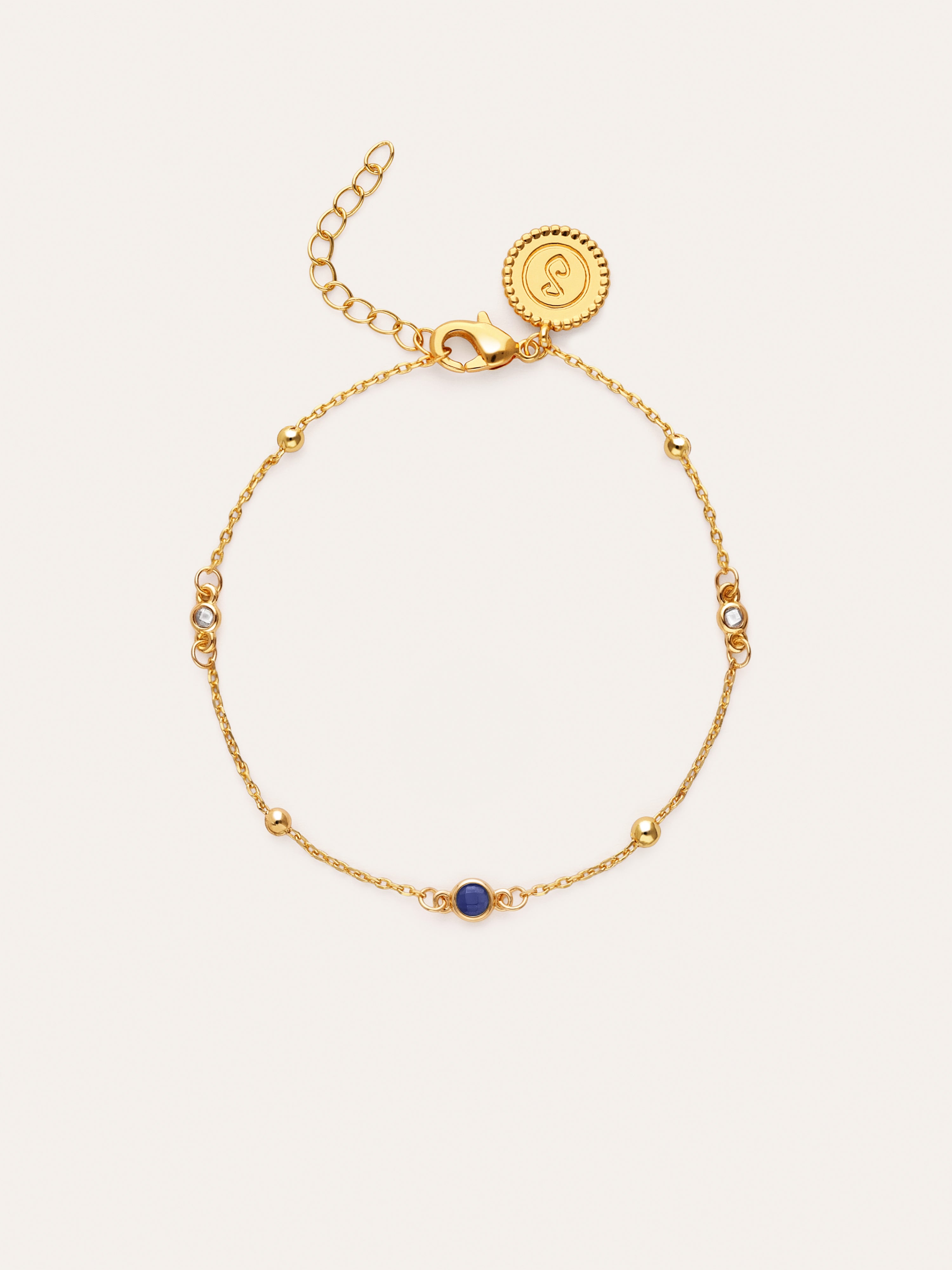 Birthstone-armband met vergulding in 18-karaats goud