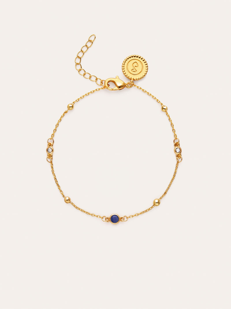 Birthstone-armband met vergulding in 18-karaats goud