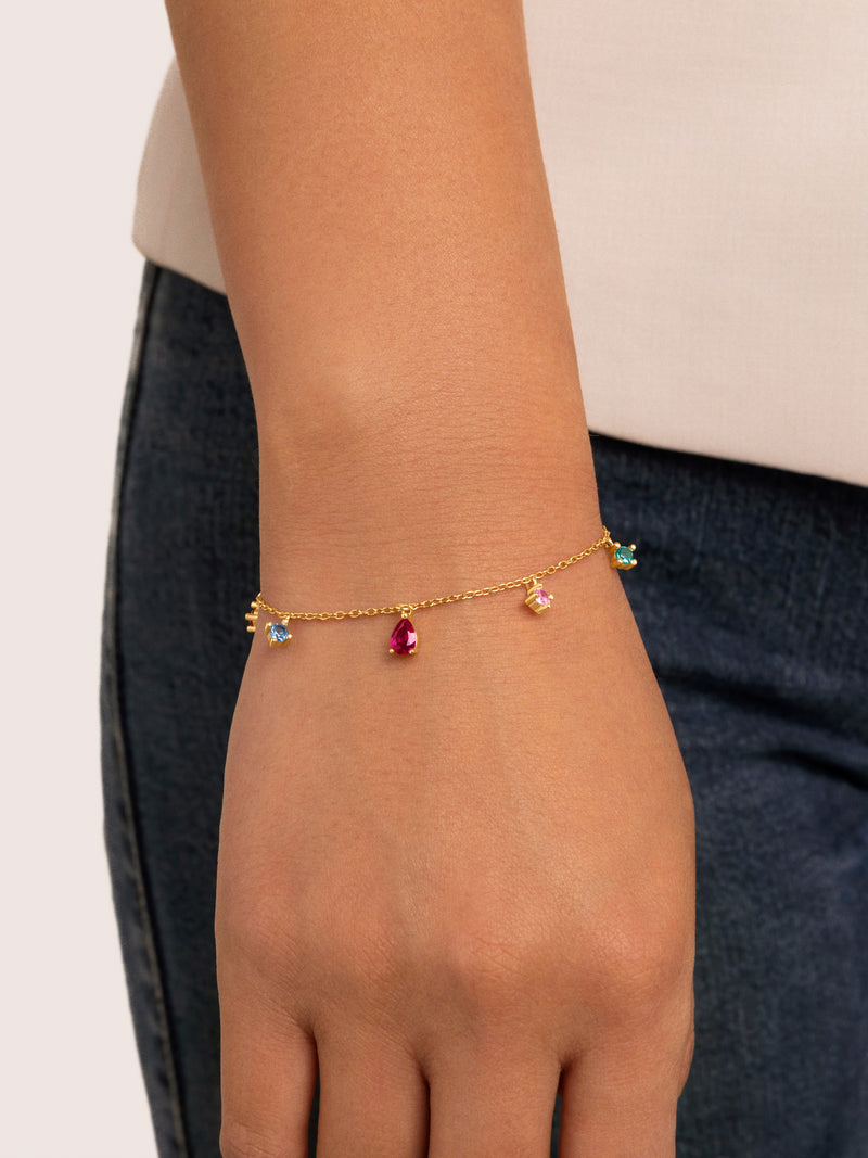Bracciale Cascade Colors placcato oro