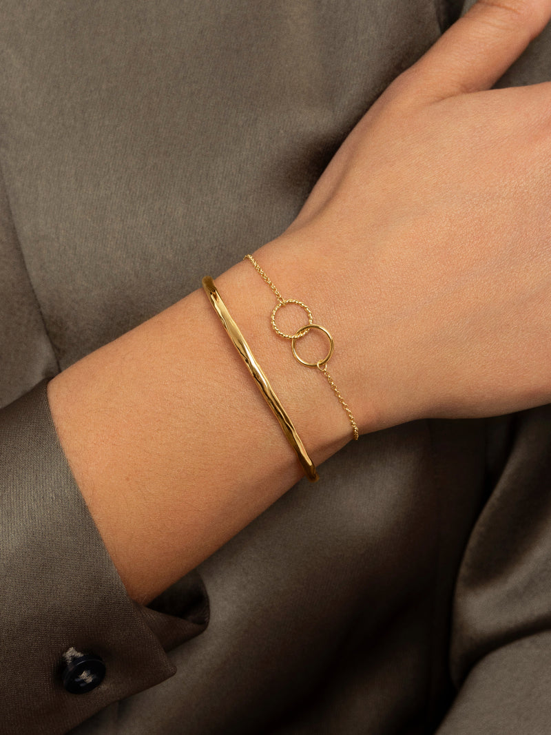 Bracelet Circles Twist Plaqué Or