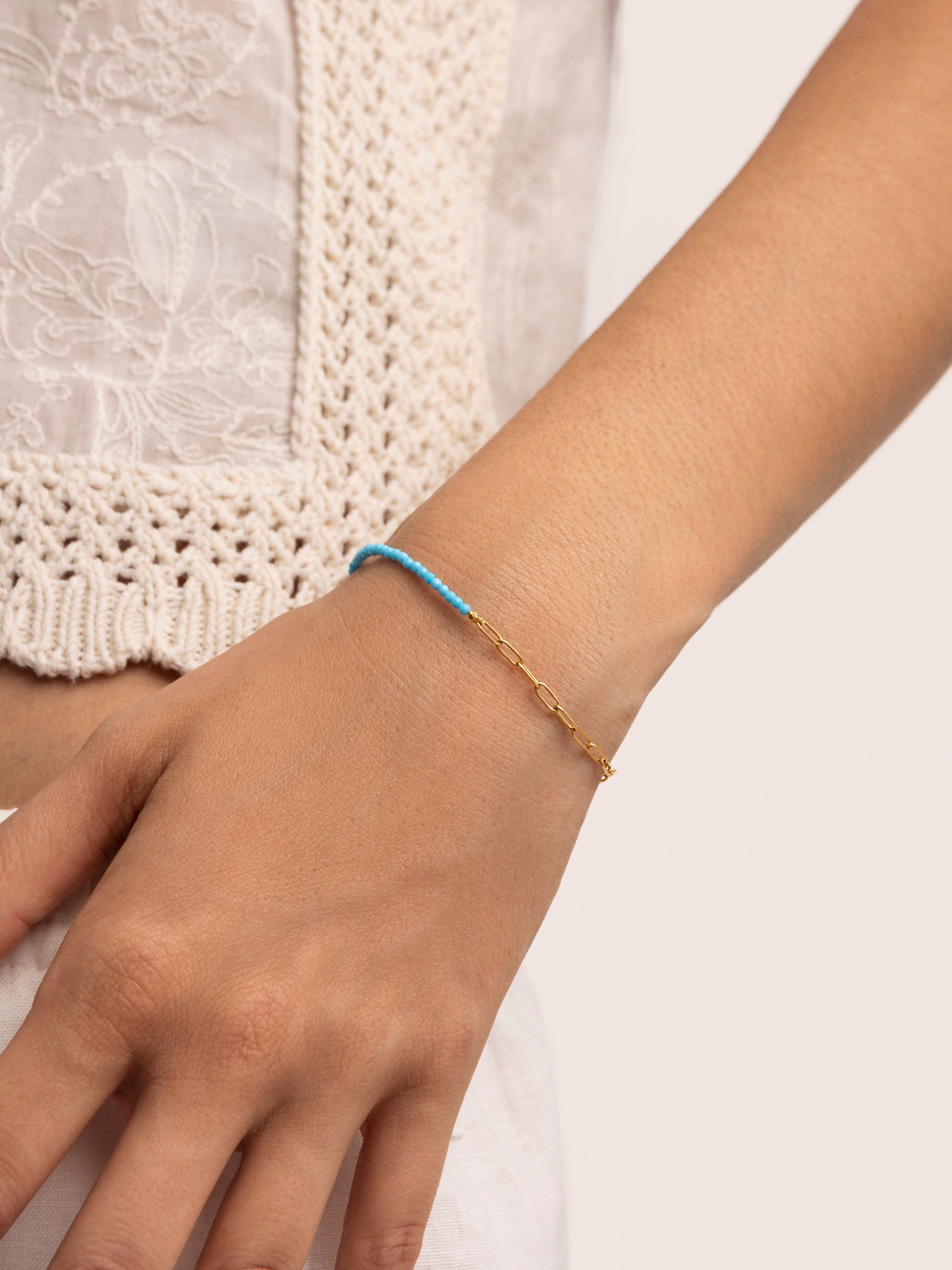 Pulsera Chic Turquoise Acero Baño Oro