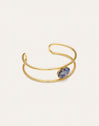 Armband van kyaniet, staal, verguld met goud