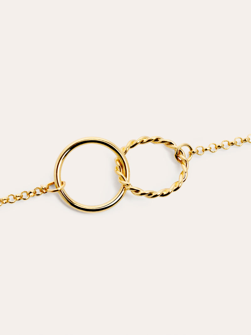 Bracelet Circles Twist Plaqué Or