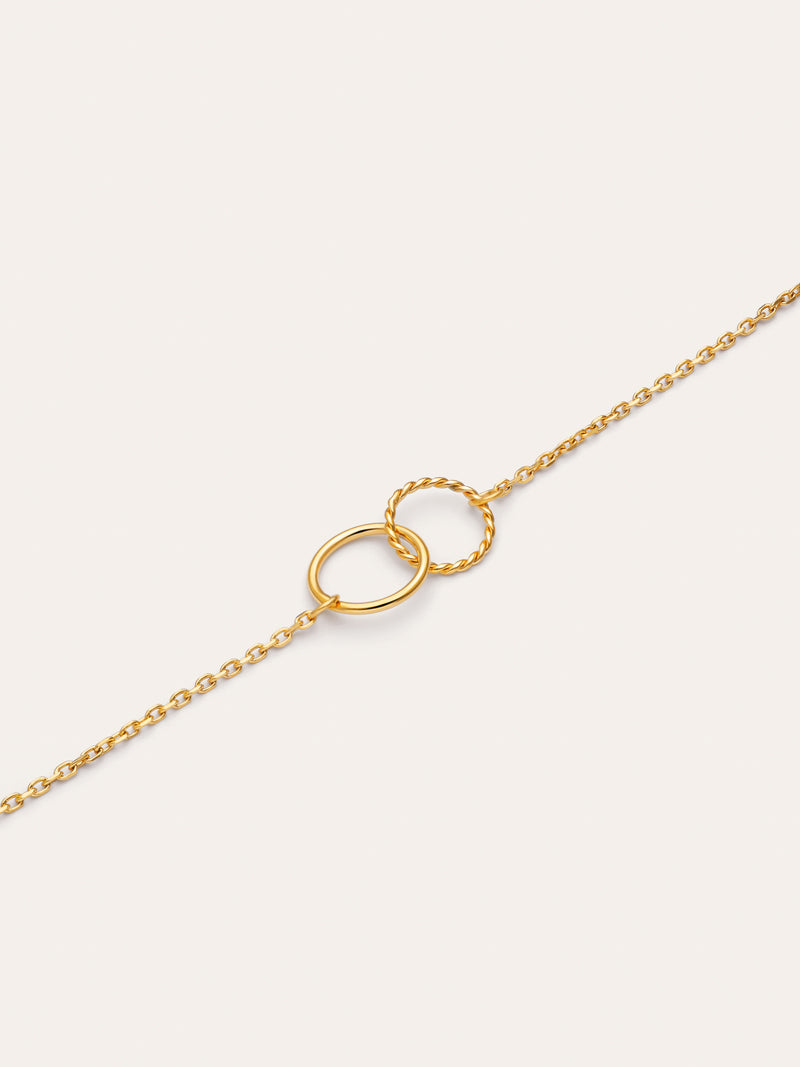 Pulsera Circles Twist Acero Baño Oro
