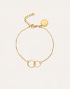 Pulsera Circles Twist Acero Baño Oro