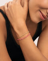 Pulsera Cleopatra Pink Acero Baño Oro