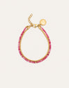 Pulsera Cleopatra Pink Acero Baño Oro