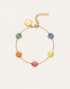 Armband Muscheln Emaille 18kt vergoldet