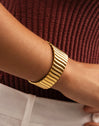 Brazalete Cordelia Acero Baño Oro