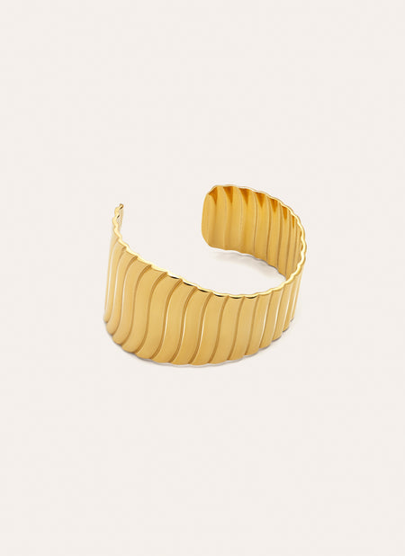 Brazalete Cordelia Acero Baño Oro